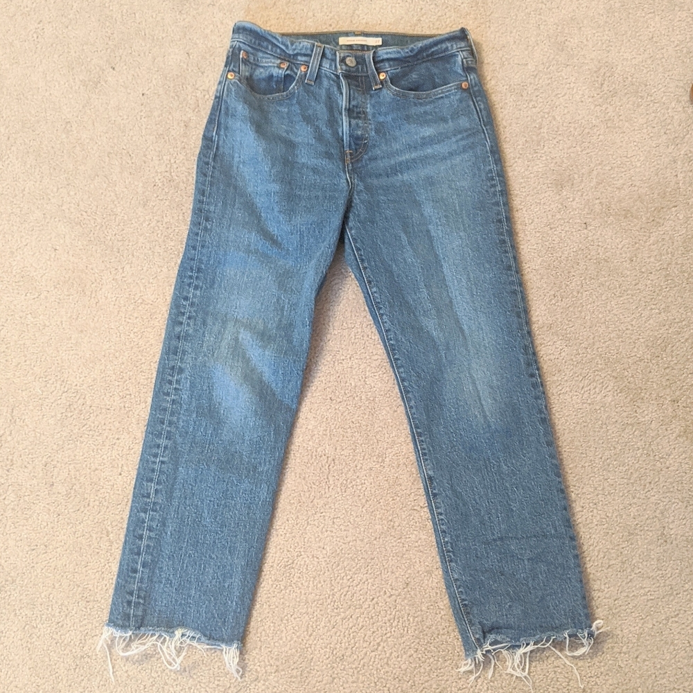 Levi's Wedgie Straight High Rise Ankle Jeans 27x26
